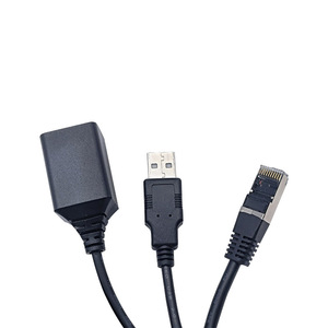 Rj50 <b>To</b> Rj45 Female <b>Adapter</b> Cable With <b>Usb</b> And Serial Connector For Computer Peripheral Use - Product Image 3