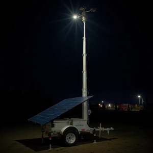 Solar Powered Mobile <b>Light</b> Tower HLD 600 With 6 9m Mast And <b>Led</b> Lighting For Outdoor <b>Work</b> Sites - Product Image 2