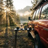 Mesa Lateral Magnética para Autos SUV y Camionetas, Estante Plegable Portátil de Aluminio para Viajes por Tierra, Picnic, Camping y Cocina Todoterreno