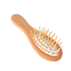 <span class=keywords><strong>Brosse</strong></span> démêlante professionnelle en bambou naturel, écologique, <span class=keywords><strong>de</strong></span> petite taille, avec coussin massant pour le cuir chevelu, gravée au laser, pour cheveux (OEM) - Product Image 3
