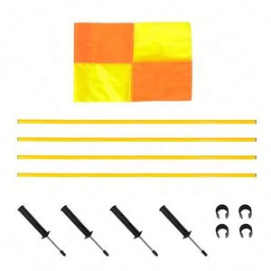 Drapeau d'angle publicitaire double face pour terrain de football, couleurs vives, en polyester avec mât en fibre de verre - Product Image 3