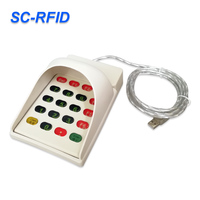 Lector de Tarjetas RFID de 125Khz con Interfaz USB, Botones Numéricos Estilo Teclado, Sin Contacto, Lector de Tarjetas NFC de 13.56mhz, Disponible en Fábrica