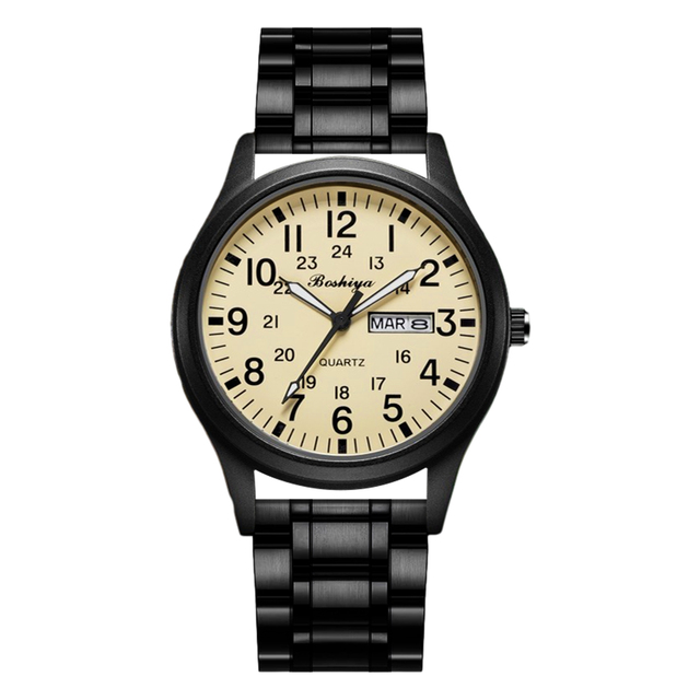 Men's Watch Waterproof Quartz Timer, Fashion Brand Watch, Men's Stainless Steel Strap