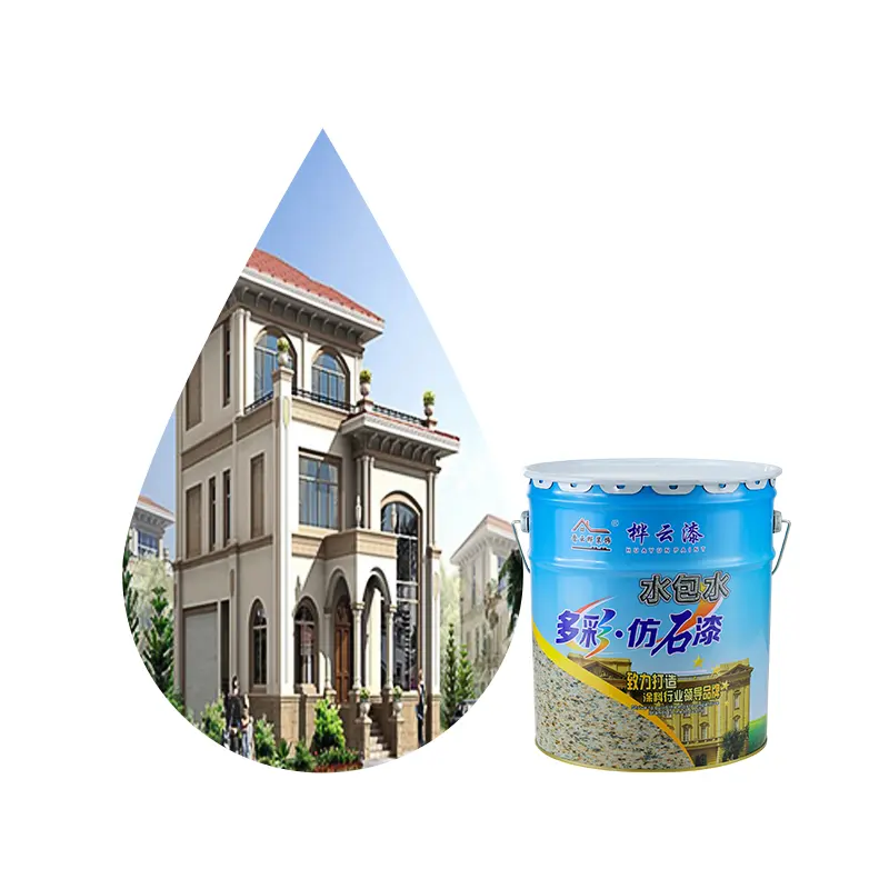 Smooth Surface Wall Real Stone Paint Granite Roman Column Spray Paint Colorful Imitation Marble Paint