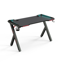 BFP-Mesa de juegos para ordenador, escritorio con luz LED, diseño profesional ajustable