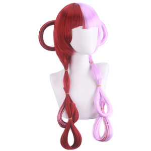 Peluca de Personaje de Anime de One Piece para Niños, Talla de Gorra, 65 cm de Largo, Mitad Morada, Mitad Roja, Peluca de Cosplay de Uta para Niños - Product Image 6