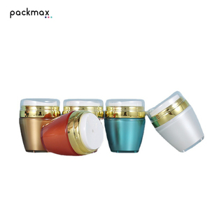 30g jar-shaped acrylic airless <b>pump</b> bottle refillable serum face cream press dispenser - Product Image 3