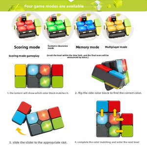 Mini cube musical transfrontalier Oonies Flipslide Game, jeu électronique portable 2x2x4 - Product Image 3