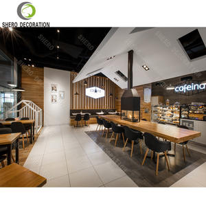 Idées de décoration modernes pour café, mobilier de café durable et personnalisé, comptoir de bar en bois pour la décoration de café - Product Image 2