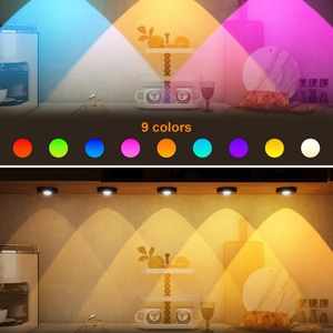 Lumières d'armoire à attraction magnétique RGB avec télécommande, batterie 1200 mAh, pour Weinschrank, Bucherregal, Wohnzimmer, lot de 6 - Product Image 5