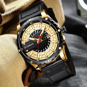 Montres CURREN 2022 8374 Marque de mode <span class=keywords><strong>Montre</strong></span>-bracelet en cuir décontractée <span class=keywords><strong>Montre</strong></span> à quartz pour <span class=keywords><strong>homme</strong></span> Nouvelle <span class=keywords><strong>montre</strong></span> <span class=keywords><strong>chic</strong></span> avec aiguilles lumineuses - Product Image 3