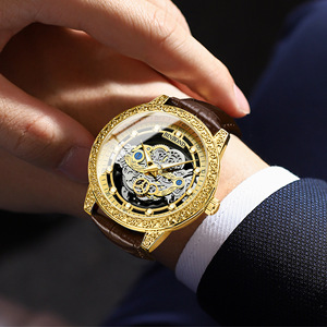 Montre à quartz tendance pour homme BINBOND, véritable montre de luxe à double face creuse avec verre traité, style business et mode - Product Image 2