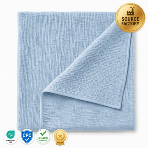Copertina Avvolgente <span class=keywords><strong>per</strong></span> <span class=keywords><strong>Neonati</strong></span> in Cotone di Bambù Certificato OEKO-TEX 120x120cm, Morbida e Traspirante - Product Image 1