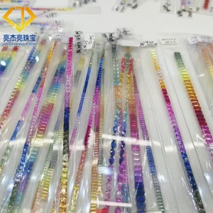 도매 가격 에메랄드 컷 레인보우 사파이어 연구소 성장 보석 4*6 MM 멀티 컬러 하이 퀄리티 합성 미네랄 인증 GRA - Product Image 3