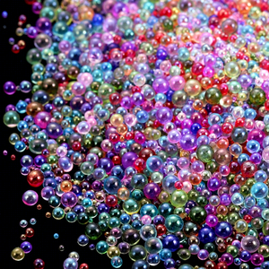 ลูกปัดแก้วใสสีรุ้ง 20 กรัม ไม่มีรู สำหรับตกแต่งเล็บ DIY ลูกปัดแบบฟองสบู่ สีสันสดใส ประดับด้วยคริสตัลวิบวับ สำหรับทำเล็บ - Product Image 1