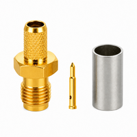 Connecteur à sertir femelle RP SMA à polarité inversée droite, compatible avec plusieurs câbles RF RG58 RG142 RG223 LMR195 LMR200