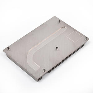 Venta al por mayor de fábrica Cobre Soldadura Tubos de calor Extrusión de aluminio Hebilla Aleta Disipador de calor con base - Product Image 3