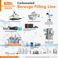Ligne de production de boissons gazeuses à haute efficacité 16000 BPH, mélangeur CO2, ligne de production de remplissage de boissons gazeuses