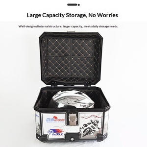 Caja trasera para scooter eléctrico de gran capacidad, desmontable, universal, para almacenamiento trasero de motocicleta, para vehículos con batería - Product Image 3