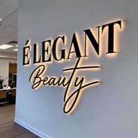 Letrero 3D con Retroiluminación, Letrero de Canal con Letras, Letrero LED Iluminado, Letrero LED Personalizado para Interiores, Logotipo para Pared Interior