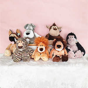 Juguetes de Peluche de Animales del Bosque, León, Tigre, Mono, Elefante, Regalos de Cumpleaños, Rellenos de Algodón PP, 31-50cm, Unisex, en Stock - Product Image 1