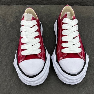 Chaussures en toile personnalisées avec boucle de style sangle, respirantes, rétro, rouges, tendance, unisexes, pour hommes, chaussures de marche épaisses - Product Image 3