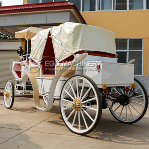 Calèche Victoria à trois rangées de sièges, blanche, élégante, électrique, pour mariage, sur mesure, exquise, vente en gros - Product Image 4