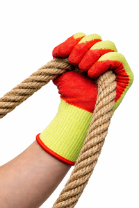 Guantes de seguridad CVC con textura de látex arrugado, recubiertos de caucho natural, antideslizantes, de punto sin costuras, con puño elástico tejido, Vietnam - Product Image 3
