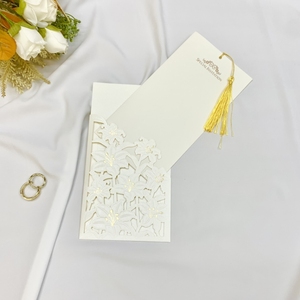 <span class=keywords><strong>Carte</strong></span> d'invitation de mariage découpée au laser en papier bon marché à prix d'usine - Product Image 5