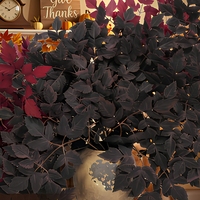Branches d'érable artificielles, tiges florales artificielles d'automne, branches de feuilles pliables pour la décoration de la maison pour Thanksgiving et Halloween