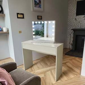 <span class=keywords><strong>Tocador</strong></span> de Madera Moderno con Espejo Iluminado, Estilo Simple para Maquillaje, para Dormitorio o Apartamento, Ideal para Hoteles, Gran Venta 2026 - Product Image 3