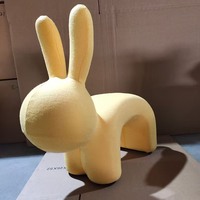 Canapé de relaxation créatif pour enfants, motif lapin elfe de dessin animé, pour intérieur, balcon, salon, banc à chaussures décontracté, chaise d'appoint design