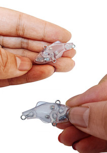 Venta al por mayor de señuelos de plástico pequeños VIB de 3.5cm con cuentas de sonido, señuelo vibratorio duro para lances largos, señuelo realista. - Product Image 2
