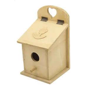 OEM and ODM wild birds DIY bird house kit for kids to build wood building kit birdhouse and bird feeder with hanging chain