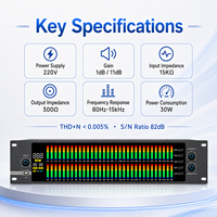 Égaliseur graphique professionnel double 31 bandes HG-888S avec processeur audio DSP à mémoire pour système audio
