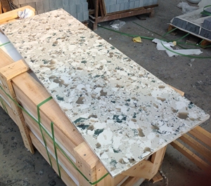 High Quality Coarse Grain Quartz Slabs Stain Resistant Terrazzo Style Engineered Marble Factory Price - Product Image 2