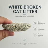 OEM Private Label Pasir Kucing Bentonit Pecah 0.5-1.2mm Sangat Menyerap Cepat Menggumpal Ramah Lingkungan