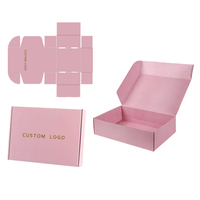 Cajas de embalaje de cartón corrugado de alta calidad, laminado mate en relieve, logotipo personalizado, accesorios de moda enviados, lámina