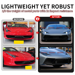 Excellent Quality Upgrade to V Vors Style Half Carbon Fiber Car Auto Parts Car Front Bumper for Ferrari 458 - Product Image 3