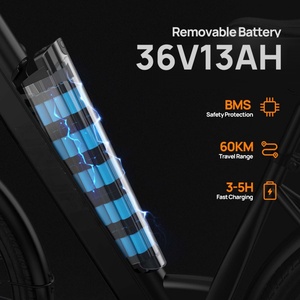 จักรยานไฟฟ้า EU Stock Urlife E26 รุ่น City Bike 36V 13Ah ขนาด 26*1.95 นิ้ว จอ LCD แบบถอดได้ 7 สปีด สำหรับผู้ใหญ่ 250W 25 กม./ชม. จักรยานไฟฟ้าสำหรับเดินทาง - Product Image 5