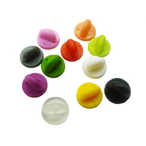 Chất Lượng Cao Màu Sắc Đầy Đủ Cao Su Bướm Ly Hợp Pin Trở Lại/Tie Tack Pin Trở Lại/Ve Áo Pin Phân Tán Pin Trở Lại - Product Image 1