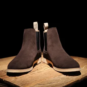 Bottines <span class=keywords><strong>Chelsea</strong></span> pour hommes, grande taille 45 46, bottes en cuir pour hommes, automne et hiver - Product Image 3