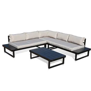 Eğlence ucuz açık koltuk takımı oturma odası avlu alüminyum bahçe kanepeler moda kanepe mobilya
