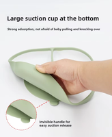 Assiette et bol exclusifs transfrontaliers 2024 pour enfants, en silicone bicolore couleur bonbon, avec séparateur, résistant aux chutes et ventouse, pour bébé