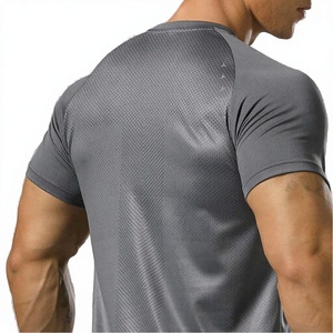 New Fashion Slim Fit Casual Blank Comfortable Breathable Sports T-<b>Shirts</b> Quick-drying Seamless Workout T-<b>Shirt</b> Spandex/<b>Polyester</b> - Product Image 3