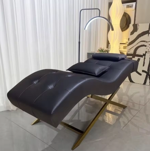 Modern Luxury Velvet Beauty Salon Curved Lash <b>Bed</b> Facial Beauty Massage Table <b>Bed</b> With Eyelash Light - Product Image 4