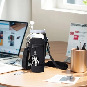 Adjustable Shoulder Strap Water Bottle Carrier Bag Neoprene Fabric Cup Sleeve with Water Bottle Holder - Product Image 2