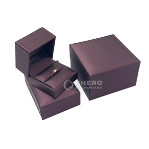 SHERO Purple Square Jewelry Box With Velvet Insert Lid Closure Elegant Packaging For <b>Rings</b> Necklaces - Product Image 2