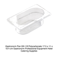 Bac alimentaire en polycarbonate GN 1/9, 17,5 × 11 × 10 h cm, sans couvercle, -100/+100 ° C