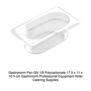 ถาดใส่อาหารโพลีคาร์บอเนต GN 1/9 ขนาด 17.5 × 11 × 10 ซม. ไม่มีฝาปิด, -100/+100 ° C - Product Image 2
